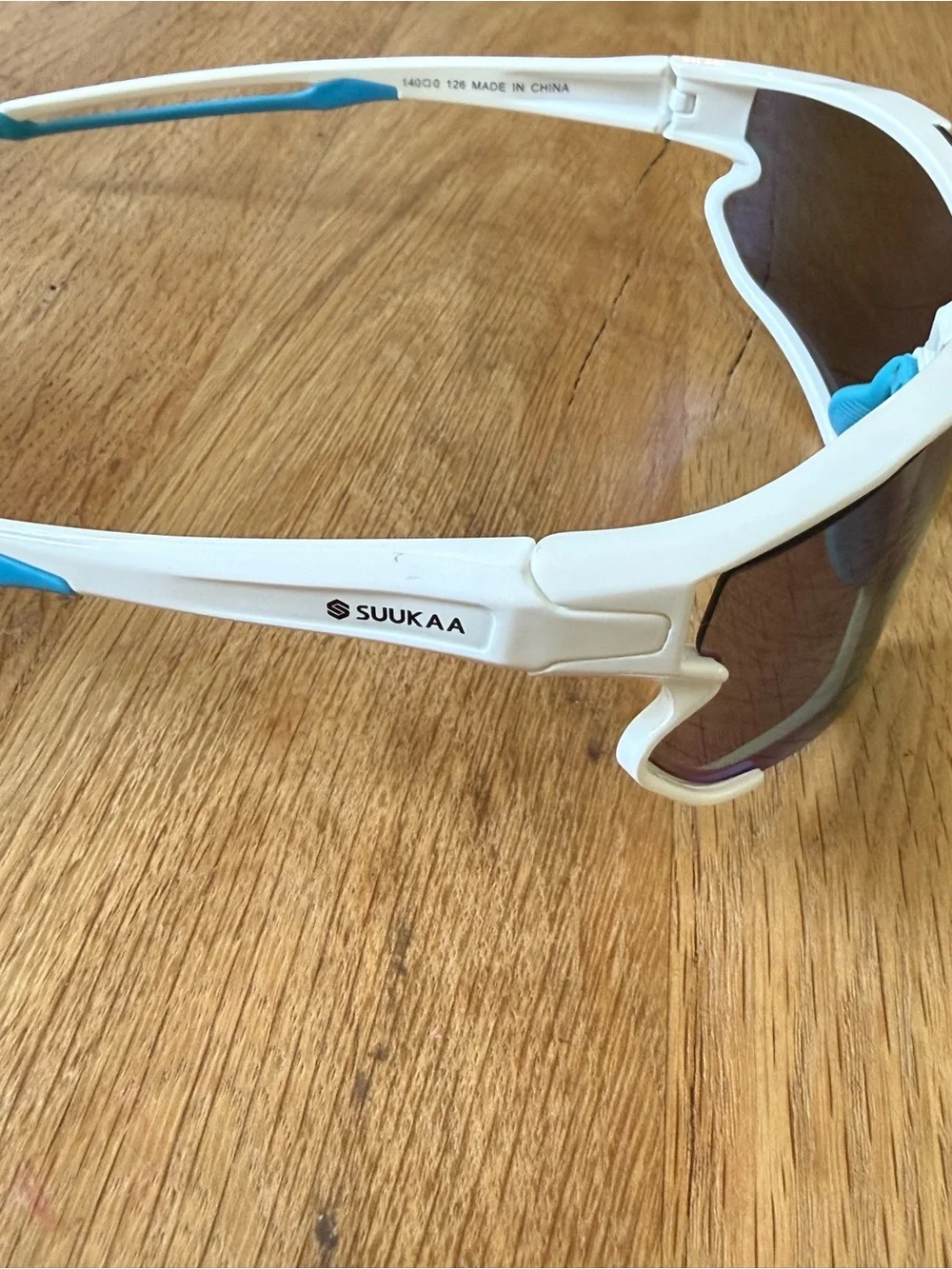 SUUKAA Sports Sunglasses White Frame 4 Interchangeable Lenses